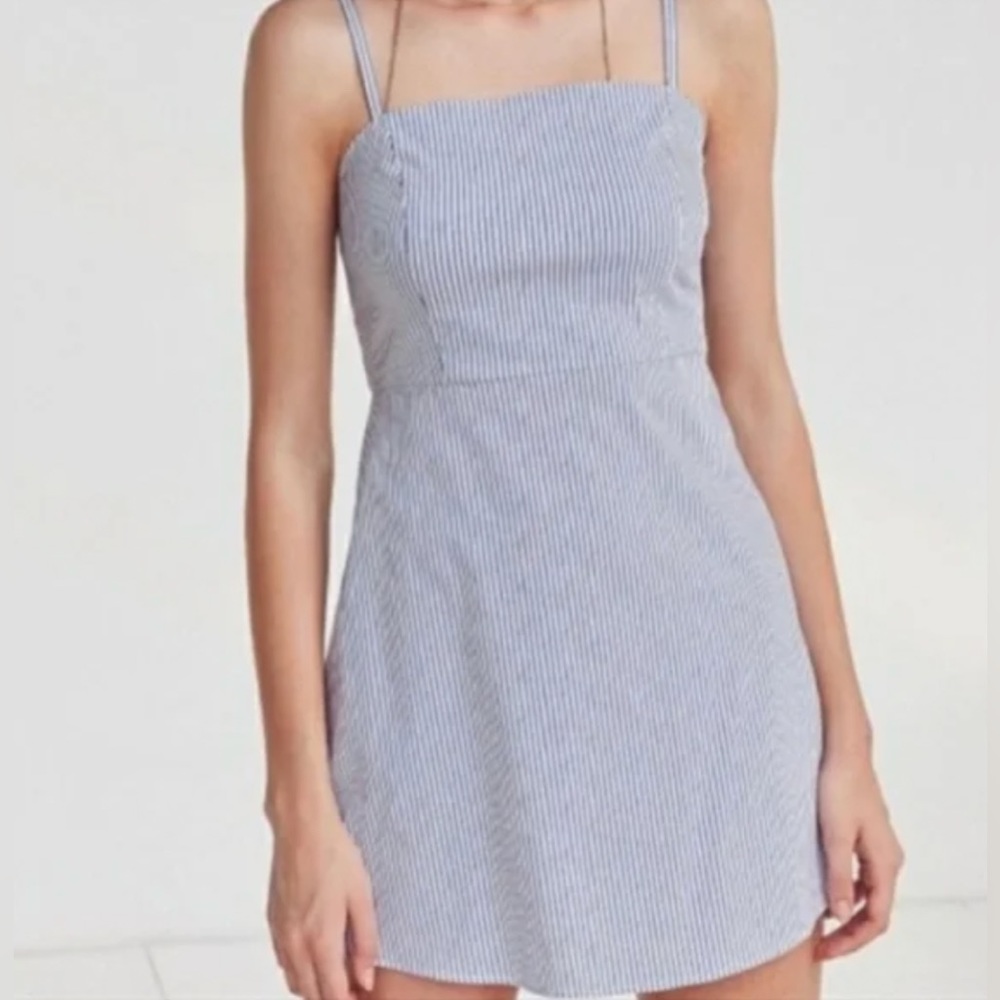 Urban Outfitters (Kimchi Blue) Blue and White Striped mini dress